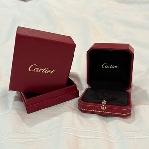 Authentic Leather Cartier Ring Box and outer box